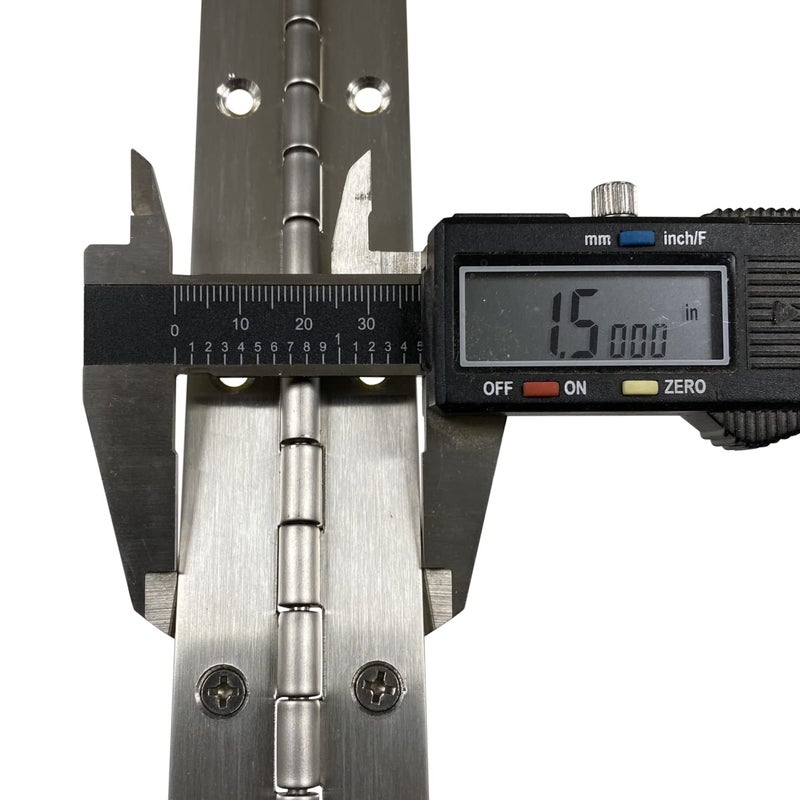 Desunia Heavy Duty 1.5" x 24" Stainless Steel Piano Hinge - .060" Thick - Â¾" S.S. Screws Included - Image 4